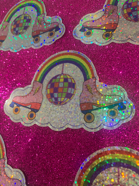 Rainbow Roller Skates