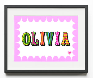 Personalised Patterned Name Print