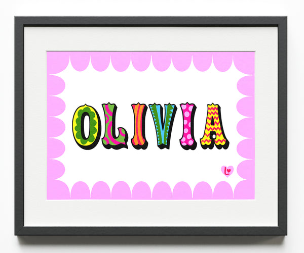 Personalised Patterned Name Print