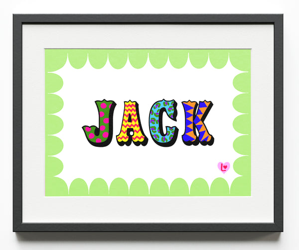 Personalised Patterned Name Print