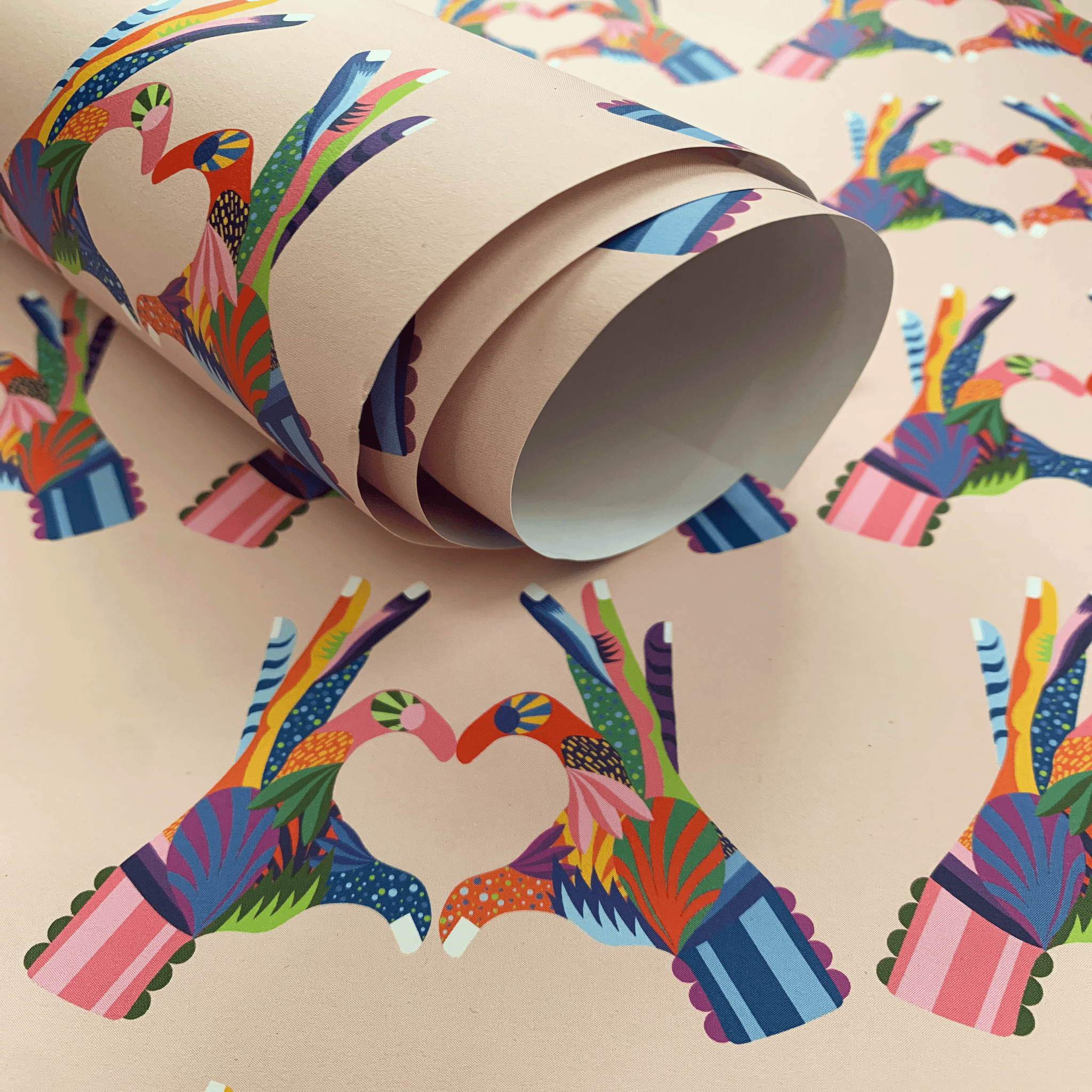 Heart gift wrap