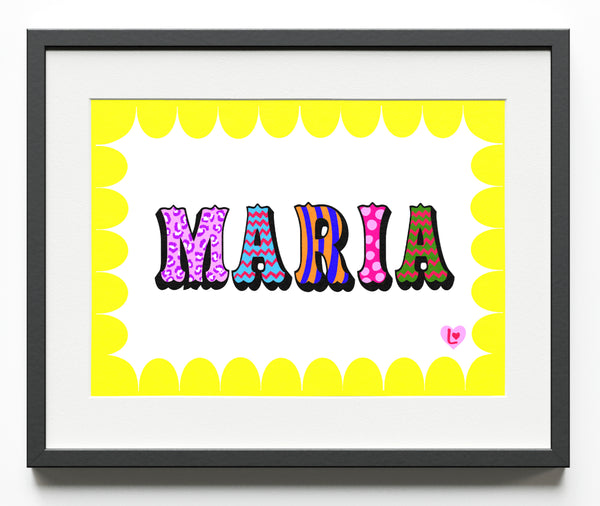 Personalised Patterned Name Print