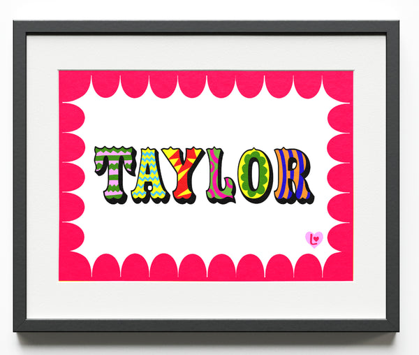 Personalised Patterned Name Print