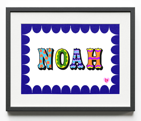 Personalised Patterned Name Print