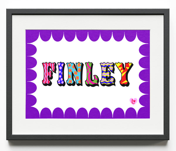 Personalised Patterned Name Print
